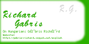 richard gabris business card